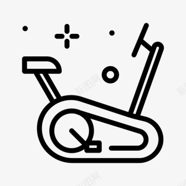 自行车运动109直线型图标图标
