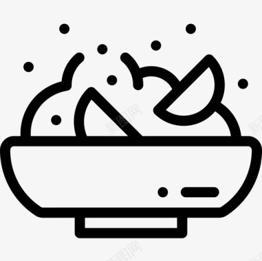 沙拉野餐52直系图标图标