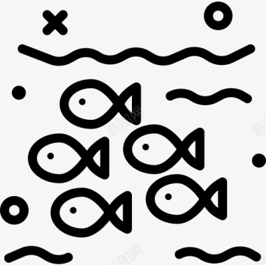 鱼缸潜水24直线型图标图标