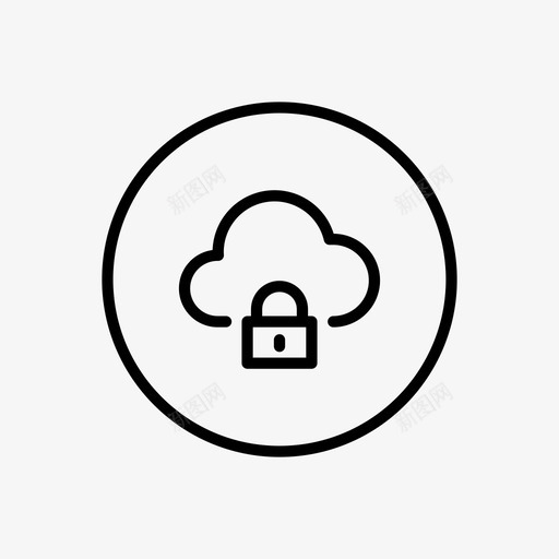 数据安全数据锁数据保护图标svg_新图网 https://ixintu.com 保护 安全 数据
