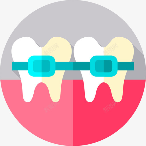 牙套牙科护理23扁平图标svg_新图网 https://ixintu.com 扁平 护理 牙套 牙科