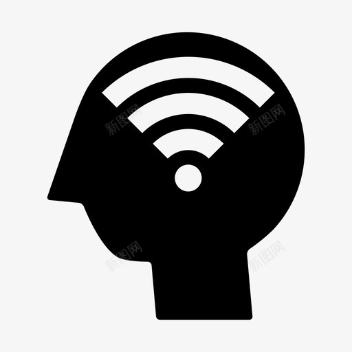 wifi头想法心灵感应图标svg_新图网 https://ixintu.com wifi 交谈 心灵 思考 想法 感应