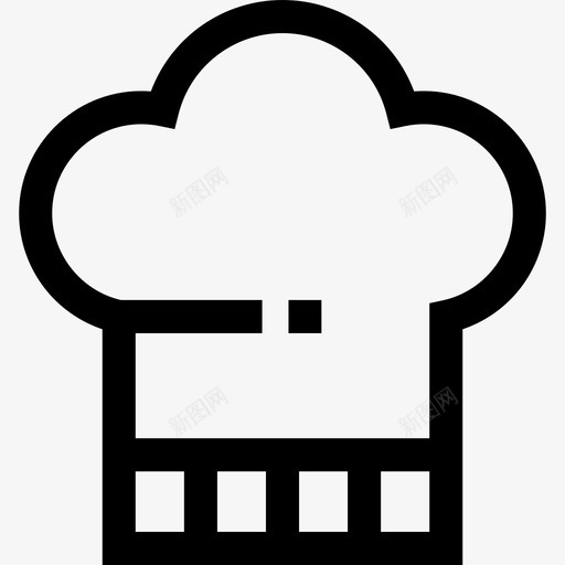厨师帽意大利17直纹图标svg_新图网 https://ixintu.com 厨师 意大利 直纹