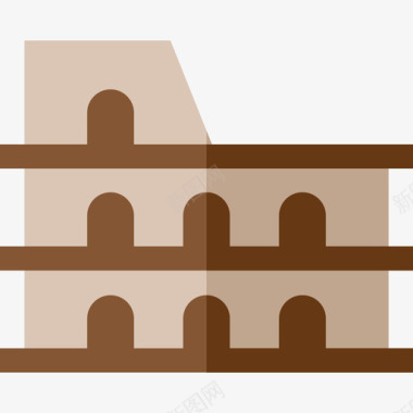 意大利圆形竞技场19号平坦图标图标