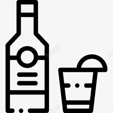 龙舌兰酒65号酒吧直饮图标图标