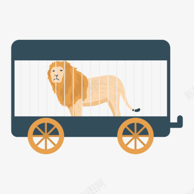 狮子马戏团74号平坦图标图标