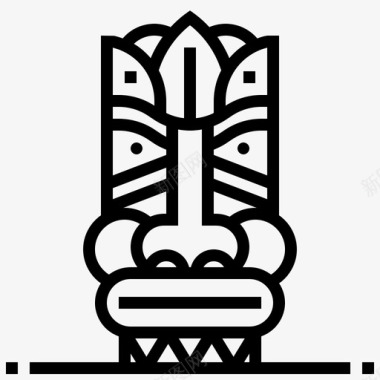 夏威夷雕像符号夏威夷符号图标图标