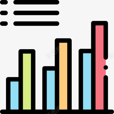 条形图分析39线性颜色图标图标