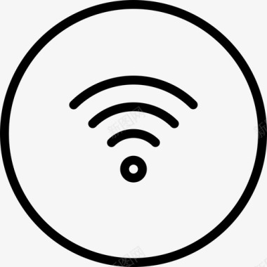 Wifi多媒体控制选项轮廓图标图标