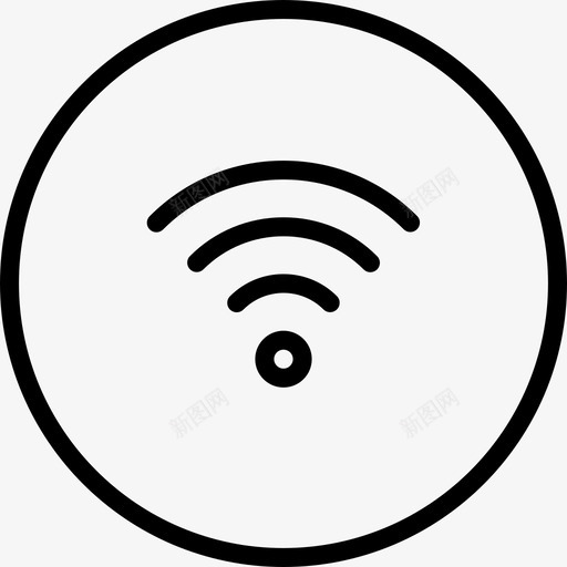 Wifi多媒体控制选项轮廓图标svg_新图网 https://ixintu.com 多媒体 控制 轮廓 选项