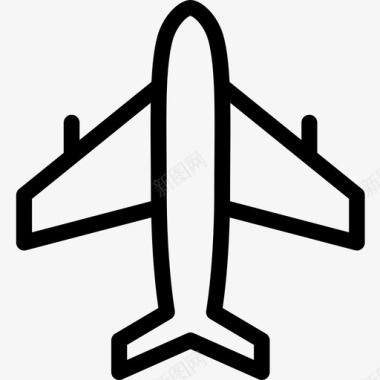 飞机商务361直线型图标图标