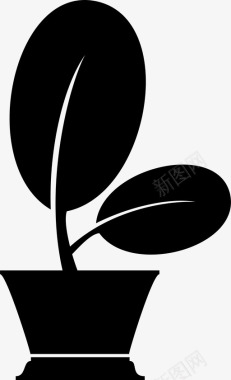 植物树叶自然图标图标