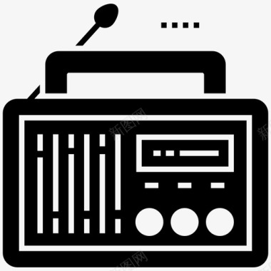 收音机调频音乐设备图标图标