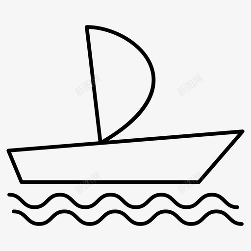 帆船运动帆船轮廓图标svg_新图网 https://ixintu.com 帆船 轮廓 运动
