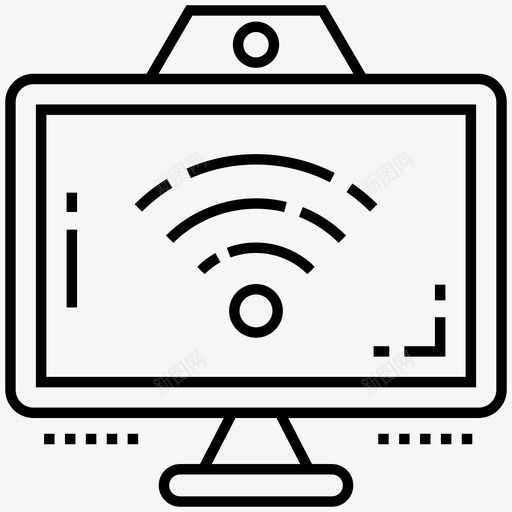 wifi信号电脑电脑屏幕图标svg_新图网 https://ixintu.com wifi 互联网 信号 屏幕 技术 无线 无线网络 电脑 线图 设备 连接