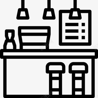 酒吧35号咖啡厅直系图标图标