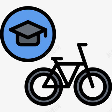 训练自行车40彩色图标图标
