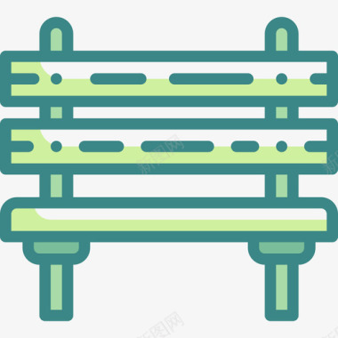 长凳家具和家居32双色调图标图标