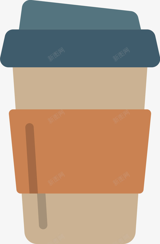 咖啡杯塑料制品3个扁平图标svg_新图网 https://ixintu.com 3个 咖啡杯 塑料制品 扁平