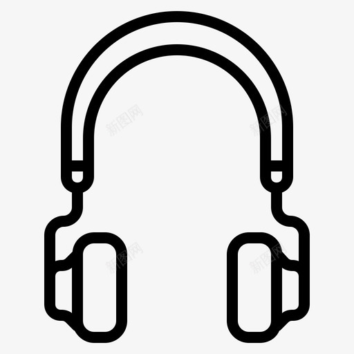 耳机音乐平面设备概述图标svg_新图网 https://ixintu.com 平面设计 概述 耳机 设备 音乐