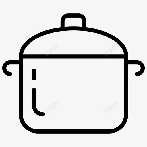 烹饪锅砂锅厨房用具图标svg_新图网 https://ixintu.com v1 厨房用具 图标 烹饪 砂锅 线图 食物 餐具