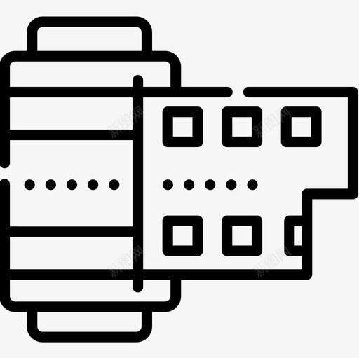 电影胶片82电影院线性图标svg_新图网 https://ixintu.com 电影 电影院 线性 胶片