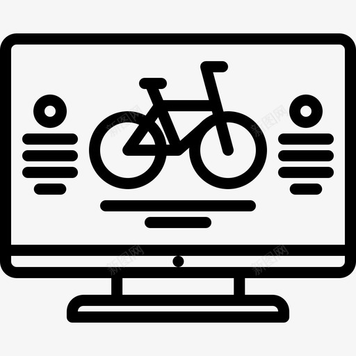 流线型38号自行车直线型图标svg_新图网 https://ixintu.com 型号 流线 流线型 线型 自行 自行车 车直