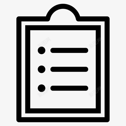 列表剪贴板纸张图标svg_新图网 https://ixintu.com 列表 剪贴板 学校 教育 文本行 本行 纸张