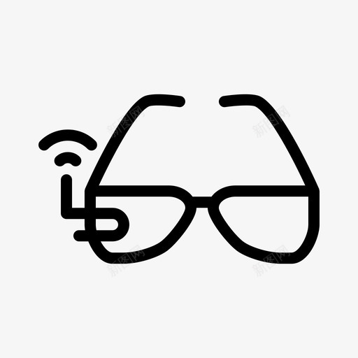 智能眼镜设备硬件图标svg_新图网 https://ixintu.com 智能 眼镜 硬件 网络 联网 设备