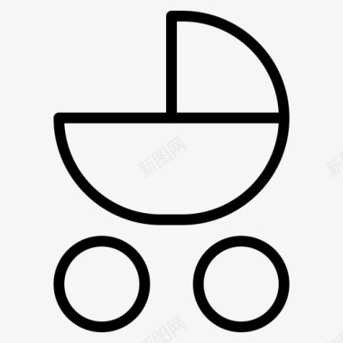 婴儿车婴儿系列图标图标