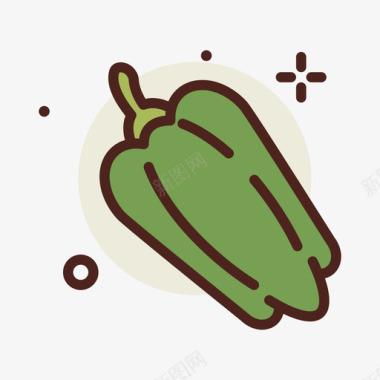 青椒蔬菜1原色图标图标