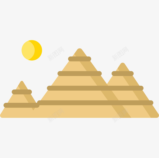 金字塔地标和纪念碑16座平坦图标svg_新图网 https://ixintu.com 16座 地标 平坦 纪念碑 金字塔