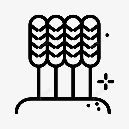 小麦蔬菜直系图标svg_新图网 https://ixintu.com 小麦 直系 蔬菜