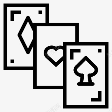 扑克纸牌游戏图标图标