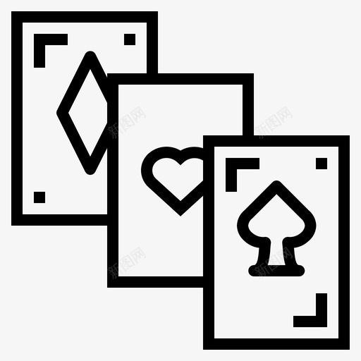 扑克纸牌游戏图标svg_新图网 https://ixintu.com OK 卡拉 扑克 游戏 纸牌 魔术