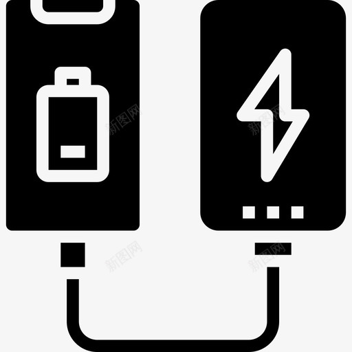 充电器能量37填充图标svg_新图网 https://ixintu.com 充电器 填充 能量