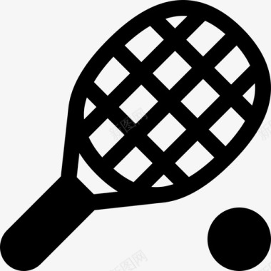 网球拍英国17填充图标图标