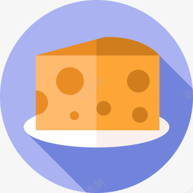 奶酪面包房106扁平图标图标