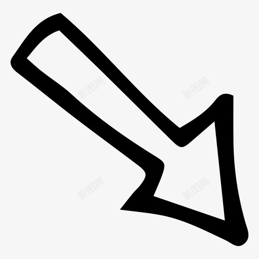 手绘箭头方向涂鸦图标svg_新图网 https://ixintu.com 手绘 方向 涂鸦 箭头