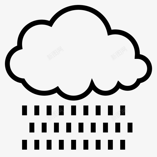 雨季节符号图标svg_新图网 https://ixintu.com 天气 天气预报 季节 温度 符号