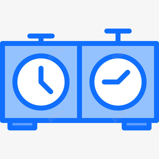 秒表国际象棋11蓝色图标svg_新图网 https://ixintu.com 国际象棋 秒表 蓝色