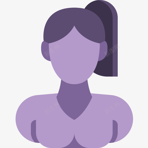 女性轮廓占位符4扁平图标svg_新图网 https://ixintu.com 占位符 女性 扁平 轮廓