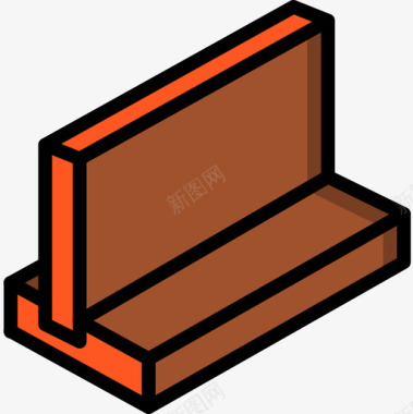 建筑和工具木工3线颜色图标图标
