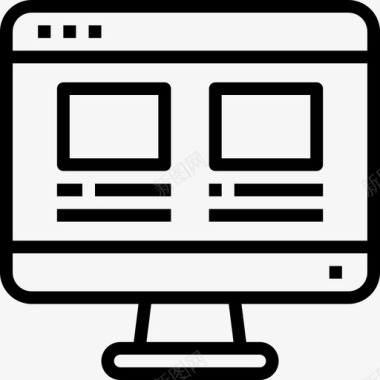 网页网站和windows界面2线性图标图标