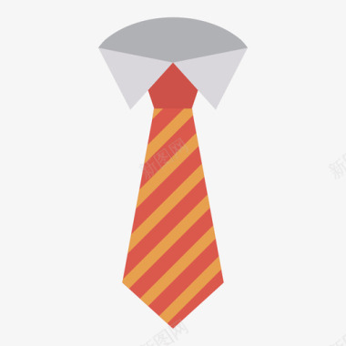 领带商务管理61号扁平图标图标
