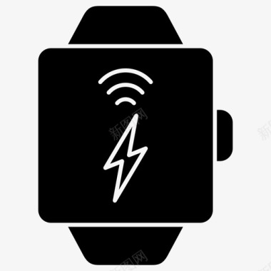 无线充电闪电智能手表字形图标图标