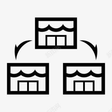 特许经营商业零售图标图标