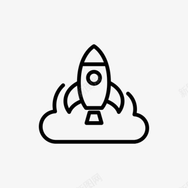 云火箭商业未来图标图标