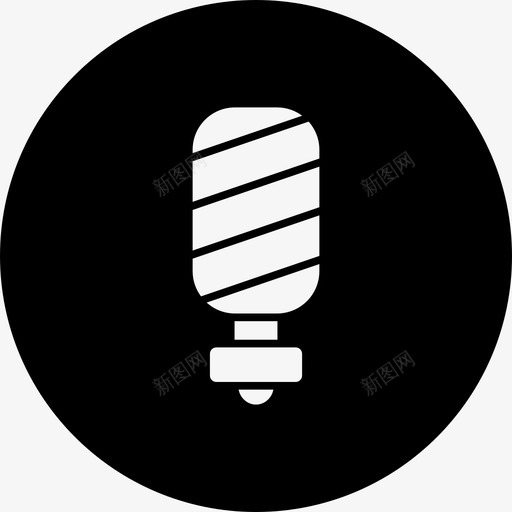 灯泡节能能量圆形填充图标svg_新图网 https://ixintu.com 圆形 填充 灯泡 能量 节能