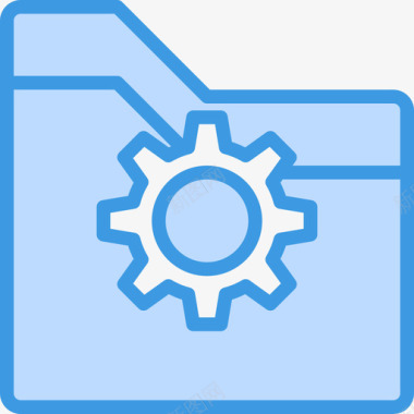 系统文件和文件夹4蓝色图标图标